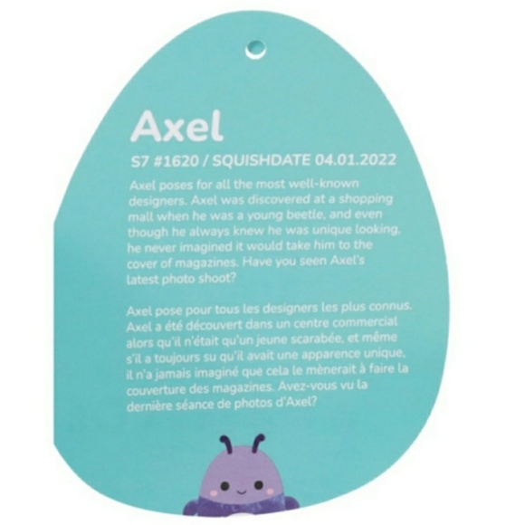 Axel Squishmallow Official Kellytoy - Picture 2 of 3